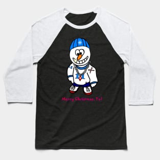 Merry Christmas Yo Hip Hop Snowman Baseball T-Shirt